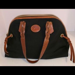 Dooney & Bourke Black Small Dome Nylon Satchel